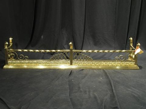 Appraisal: TH CENTURY AMERICAN BRASS FIRE FENDER h w d in