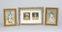 Appraisal: Four Indian Miniatures circa early th Century Portraits on ivory