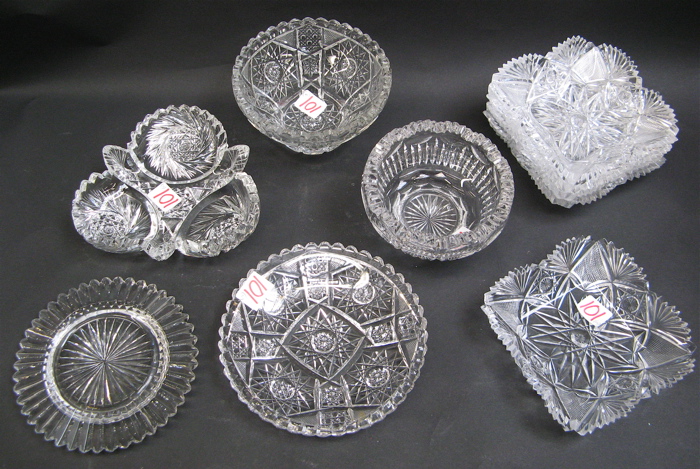 Appraisal: TEN PIECES OF AMERICAN BRILLIANT CUT CRYSTAL mayonnaise bowls in