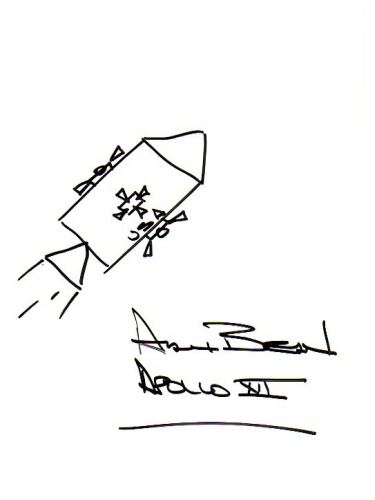 Appraisal: BEAN ALAN Original Sketch of a Command and Service Module