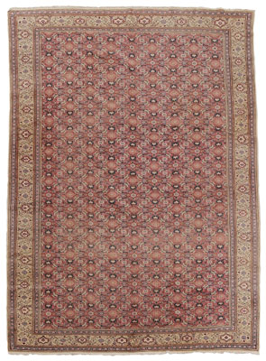 Appraisal: Persian Carpet probably second quarter th century repeating designs on