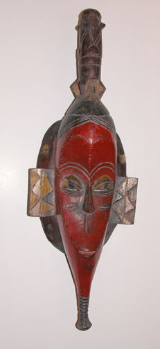 Appraisal: th Century African Mask School painted wood a x x