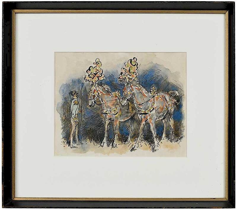 Appraisal: Walt Kuhn American - Circus Horses signed lower right Walt