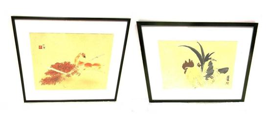 Appraisal: Seiho Takeuchi Japanese - two color woodblock prints including one