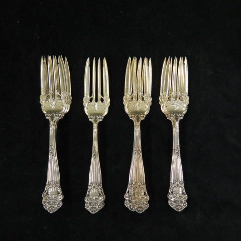 Appraisal: Towle Georgian Sterling Salad Forks or dessert forks gold wash