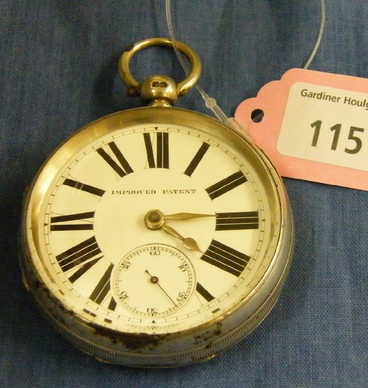 Appraisal: Silver fusee lever pocket watch hallmarked Chester the movement signed