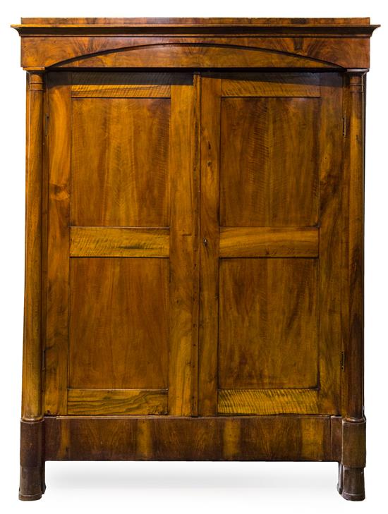 Appraisal: Sale Lot An Empire Style Mahogany Armoire th century with