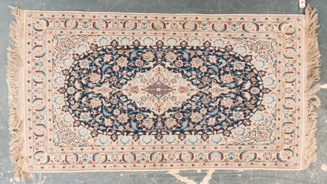 Appraisal: Nain rug Iran circa approx x