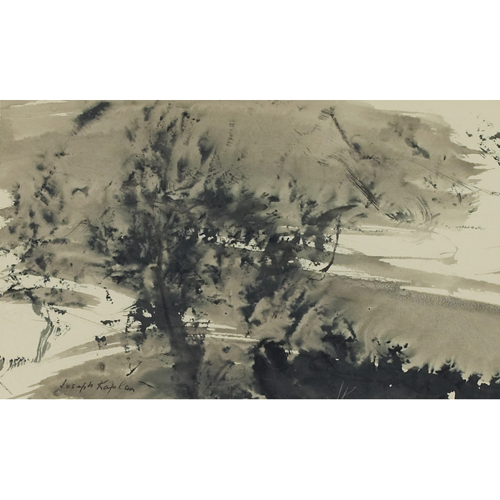 Appraisal: Joseph Kaplan American - ''Untitled '' c ink and wash