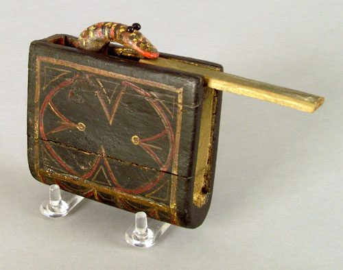 Appraisal: Pennsylvania painted snake in a box toy th c h