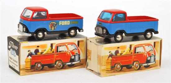 Appraisal: TWO TEKNO FORD TAUNUS PICK-UP VANS one blue and red