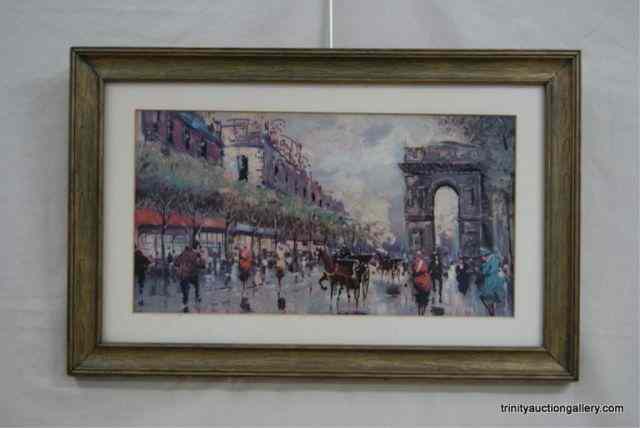 Appraisal: Vintage Street Scene Impressionist PrintUncertain of title or artist as