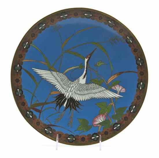 Appraisal: A Japanese Cloisonne Enamel Charger of circular footed form decorated