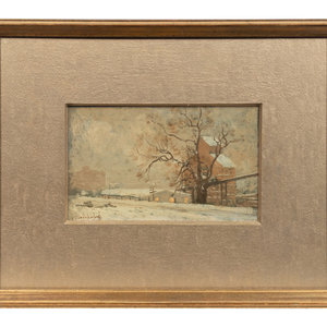 Appraisal: Julian Onderdonk American - Grain Elevator in Winter oil on