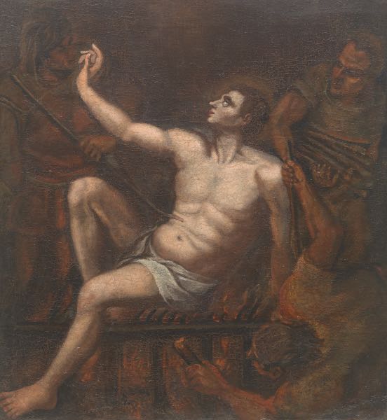 Appraisal: AFTER TITIAN ITALIAN SCHOOL x The Martyrdom of Saint Lawrence