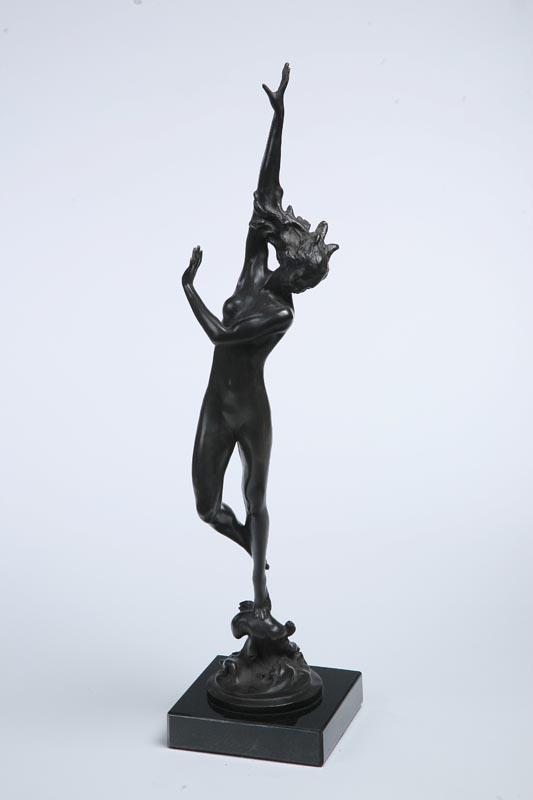 Appraisal: BRONZE SCULPTURE TITLED CREST OF THE WAVE BY HARRIET WHITNEY