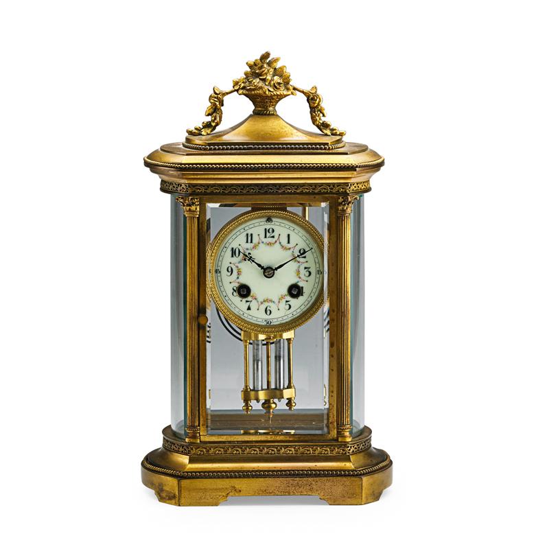 Appraisal: FRENCH CRYSTAL REGULATOR CLOCK Condition Report