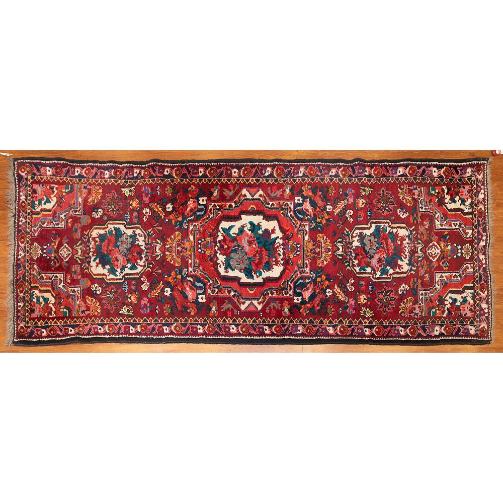 Appraisal: Bahktiari Runner Persia x Third quarter- th century hand-knotted wool