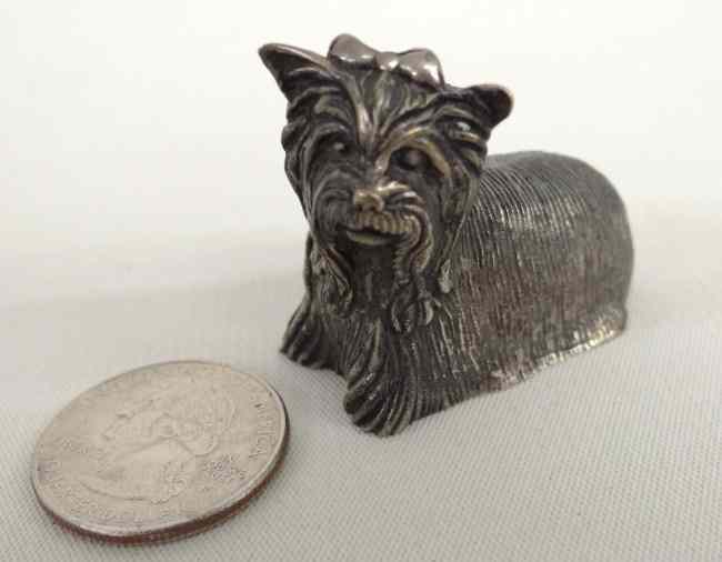 Appraisal: Sterling silver S Kirk Son dog Grams