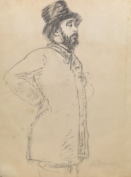 Appraisal: MARCELIN GILBERT DESBOUTIN FRENCH - x Portrait of Degas Pencil