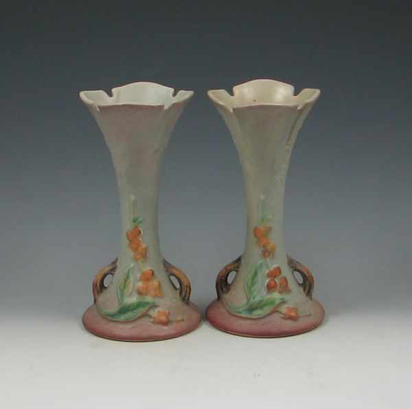 Appraisal: Two Roseville Bittersweet '' Bud Vases gray marked Roseville USA