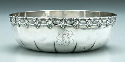 Appraisal: Tiffany Co sterling bowl round with scalloped base rim acanthus