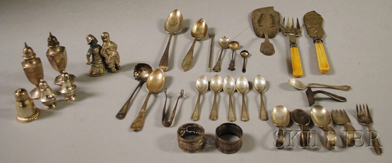 Appraisal: Group of Assorted Mostly Sterling Silver Flatware and Small Table