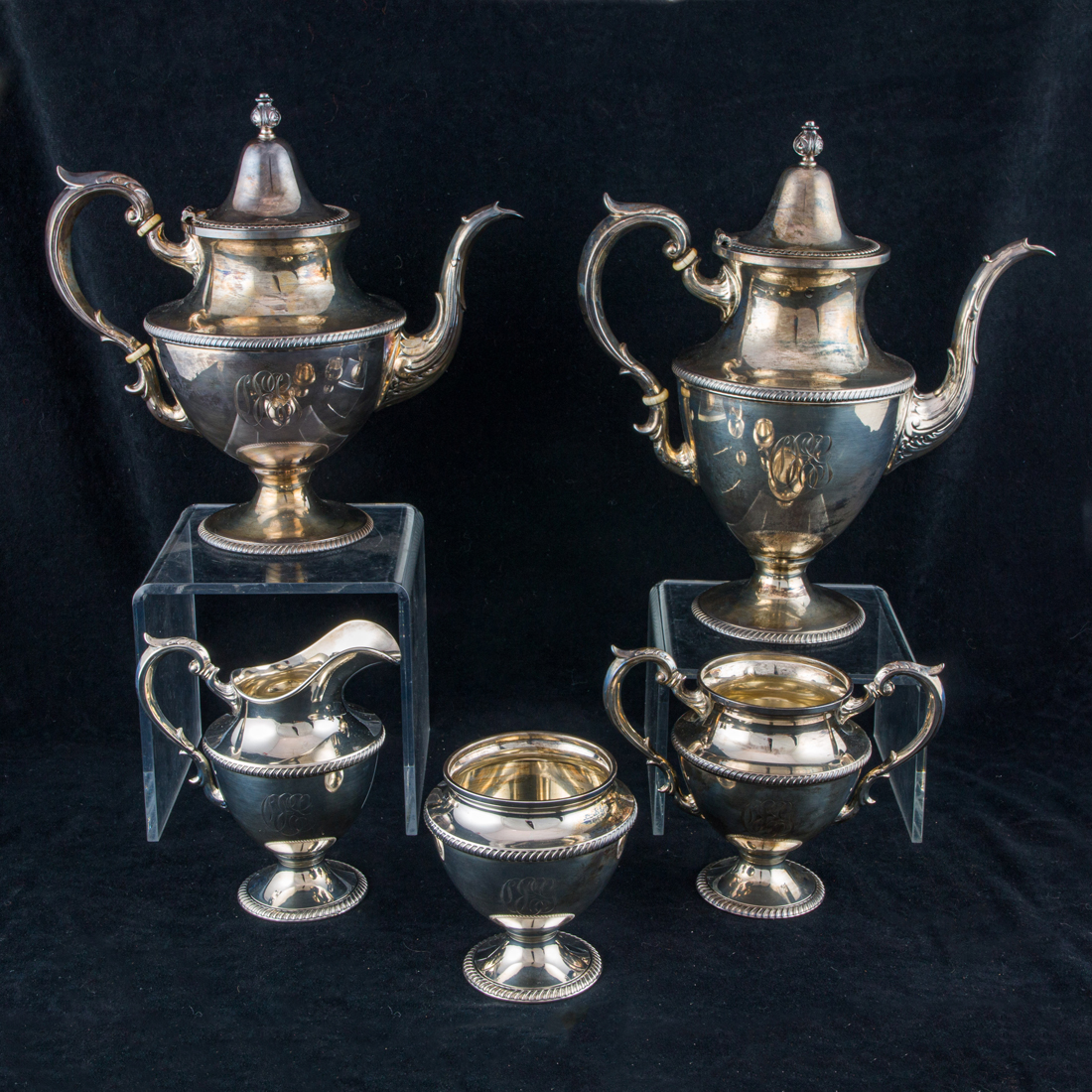 Appraisal: A PC M FRED HIRSCH STERLING HOT BEVERAGE SERVICE A