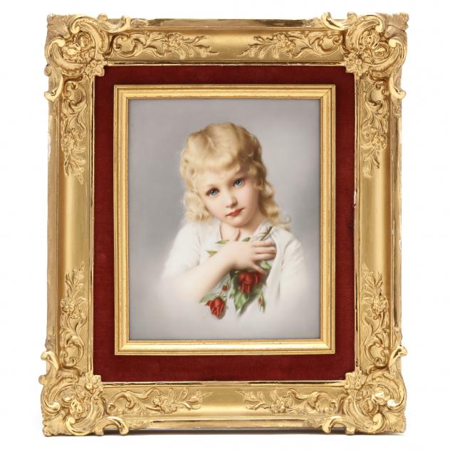 Appraisal: AFTER NIKOLAI KORNILIEVICH BODAREWSKY RUSSIAN - PORCELAIN PLAQUE OF A