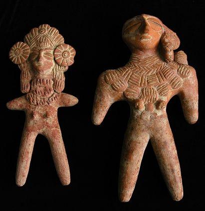 Appraisal: TWO SUNGA INDIAN TERRACTOTTA FIGURES and in Provenance Property from