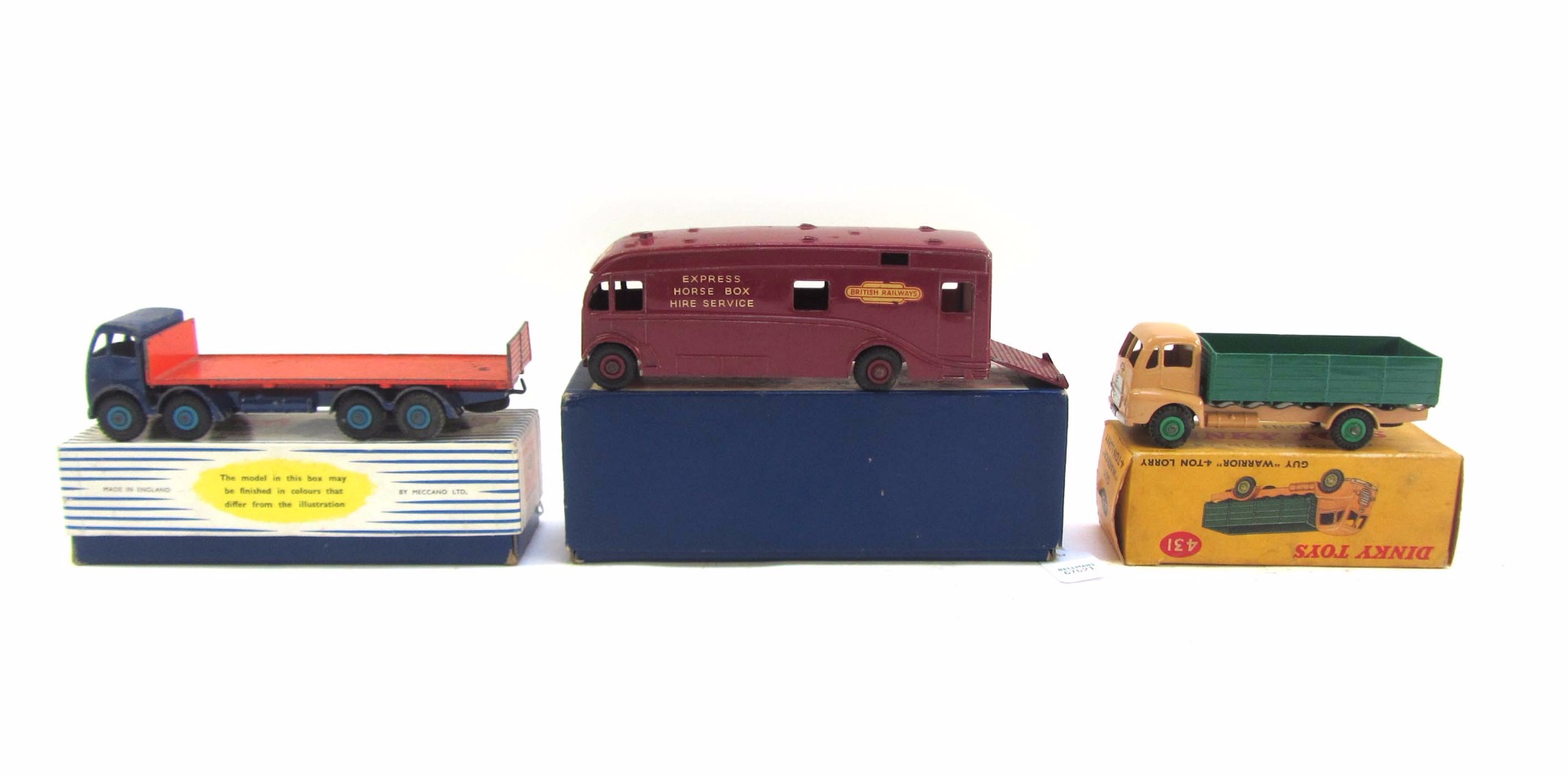 Appraisal: Three Dinky die-cast vehicles comprising Foden flat truck Guy Warrior