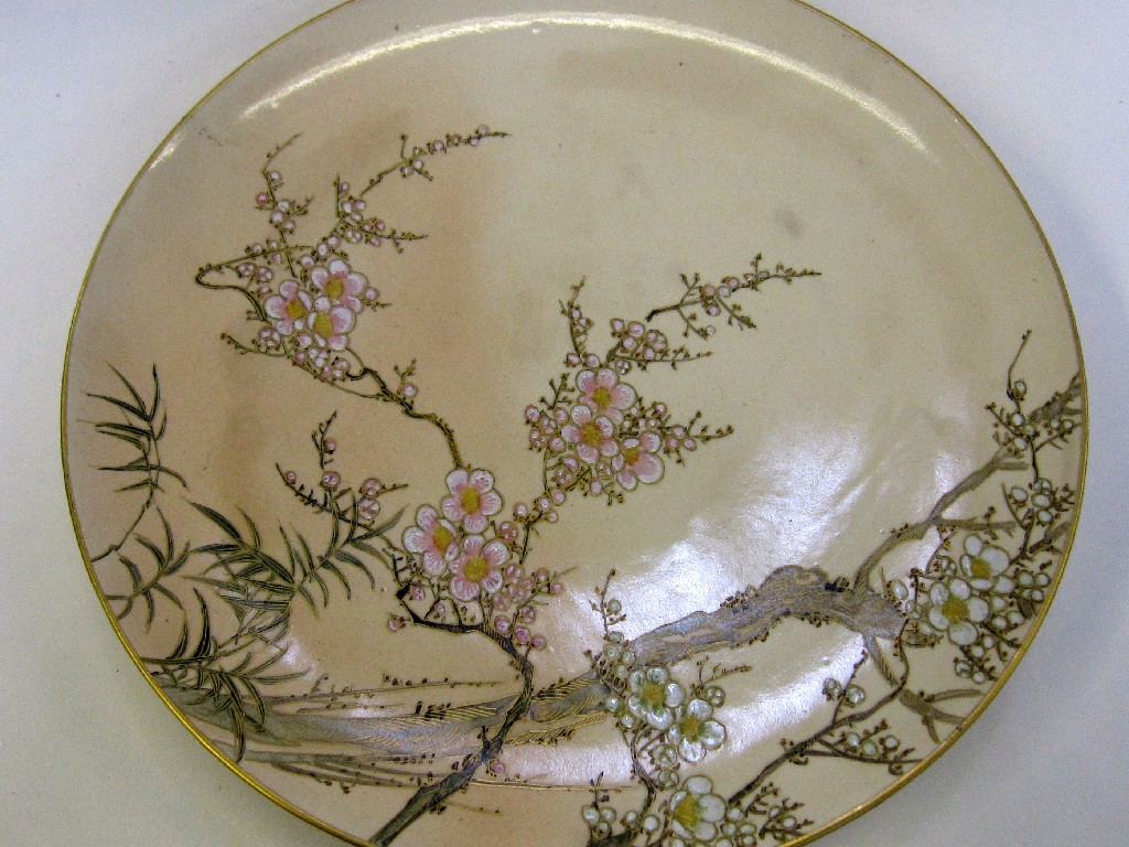 Appraisal: Japanese satsuma plated decorated with flowering blossom