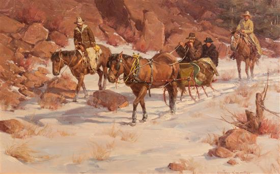 Appraisal: Sale Lot Gary Lawrence Niblett American b Sleigh Ride to