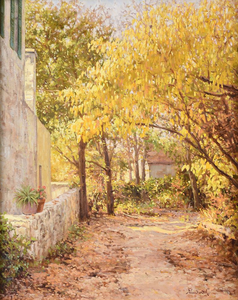 Appraisal: MARK HAWORTH American Texas b A PAINTING Autumn Passage FREDERICKSBURG