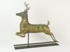 Appraisal: WEATHERVANE - Rare th C leaping stag weathervane two part