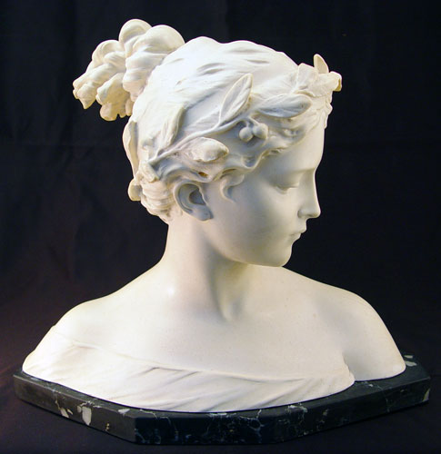 Appraisal: POESIE CAST SCULPTURE BY PROF GARELLA Bust of a woman