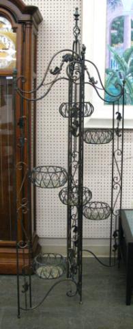 Appraisal: Metal Outdoor Plant Stand Room Divider