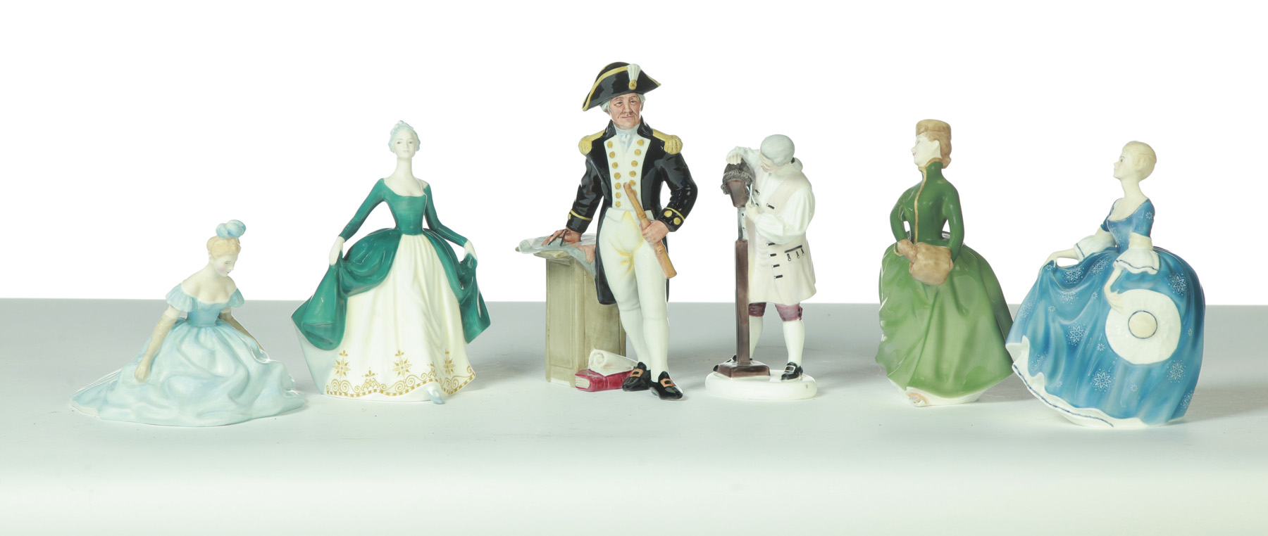 Appraisal: SIX ROYAL DOULTON FIGURINES England nd half - th century