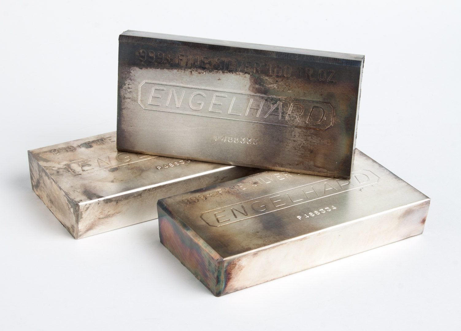 Appraisal: Three Englehard silver bullion ingots fine each ozt