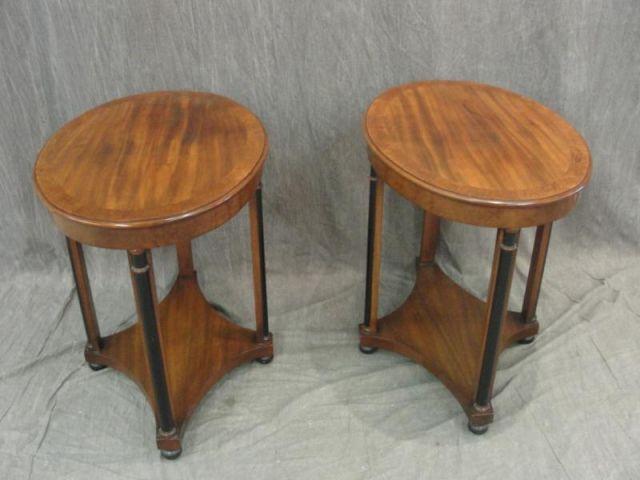 Appraisal: Beacon Hill Pair of Empire Style End Tables From an