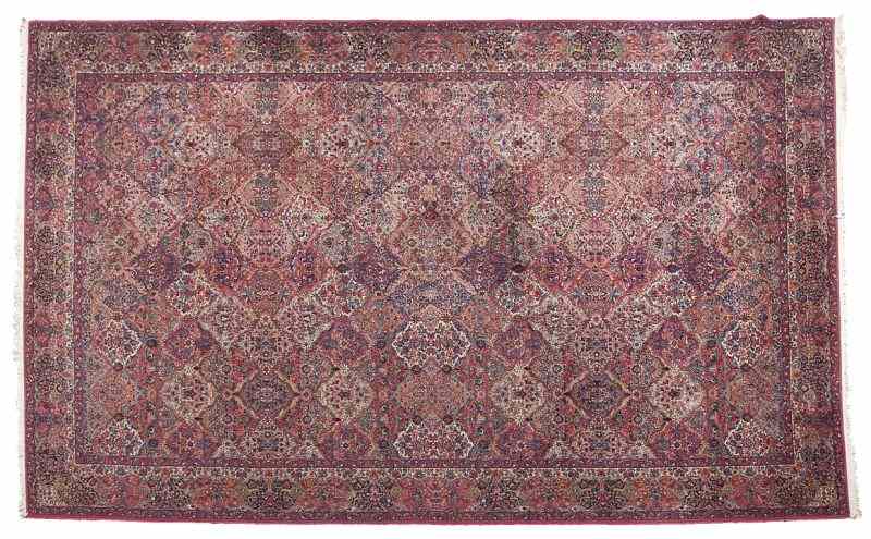 Appraisal: Karastan Kirman Style Rugcontemporary room size rug in shades of