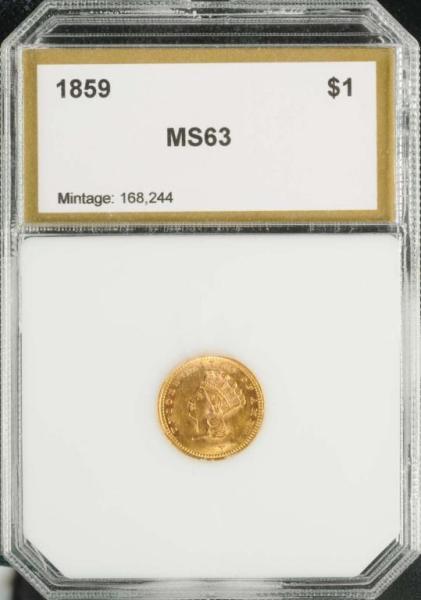 Appraisal: Indian Head Gold MS Description Graded by PCI Rim dings