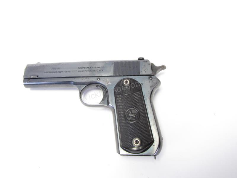 Appraisal: Colt Pocket Hammer-Round barrel Chambered in rimless Blued with case