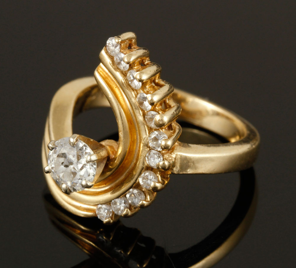 Appraisal: - K Gold and Diamond Ring K yellow gold and