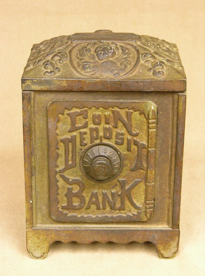 Appraisal: LARGE VICTORIAN COIN DEPOSIT BANK The bank is missing slide