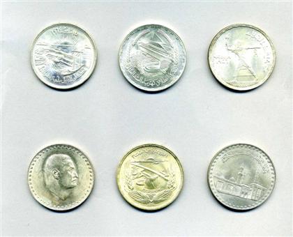 Appraisal: pieces Egypt piastres AH KM pound AH KM piastres AH