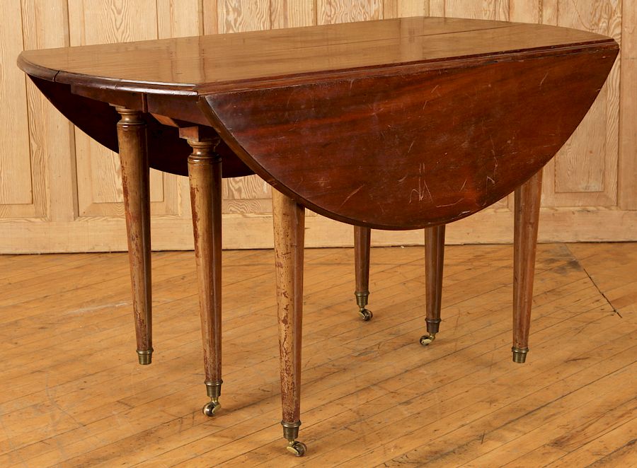 Appraisal: LATE TH C AMERICAN MAHOGANY DINING TABLE A late nineteenth