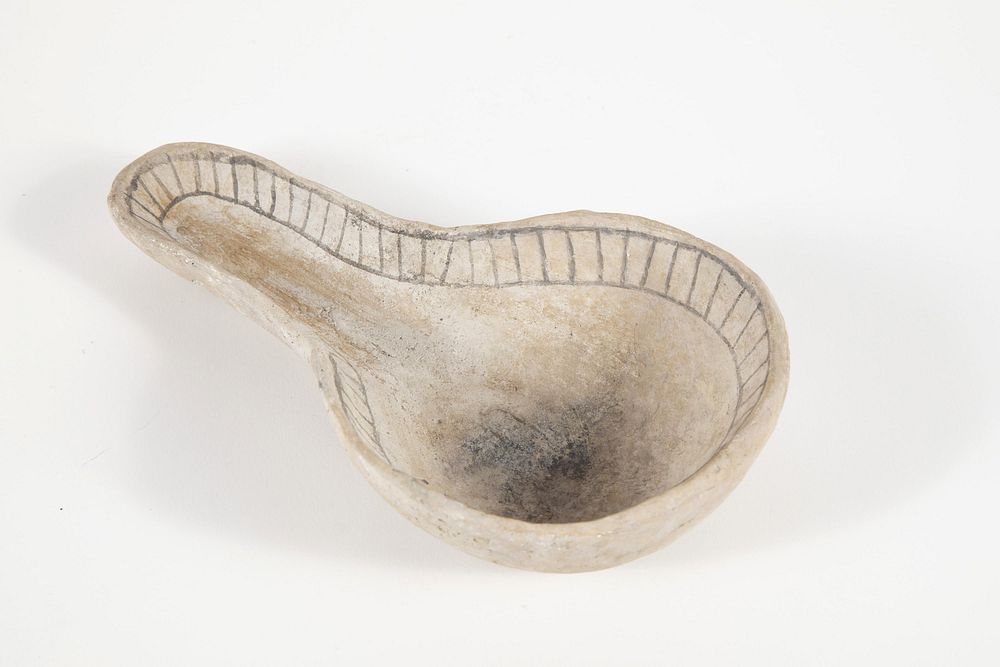 Appraisal: Anasazi Black on White Ladle Prehistoric Anasazi Black on White