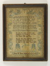 Appraisal: SAMPLER - Hand stitched on linen by Ruth W Brooks