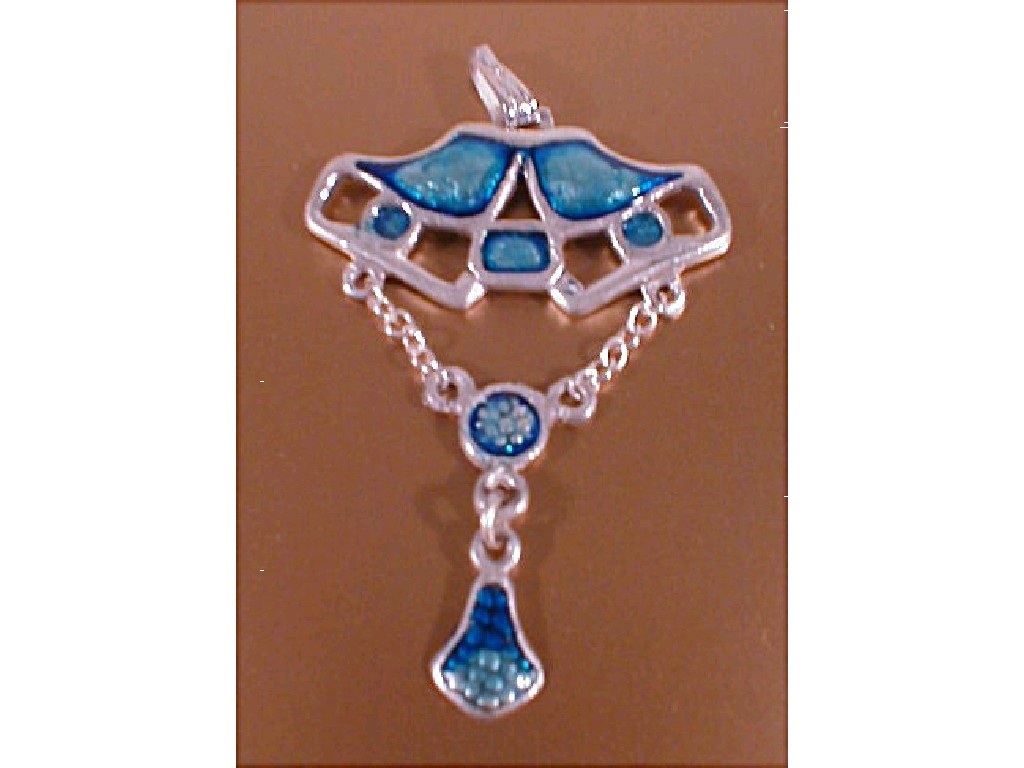 Appraisal: Arts and Crafts style enamel pendant